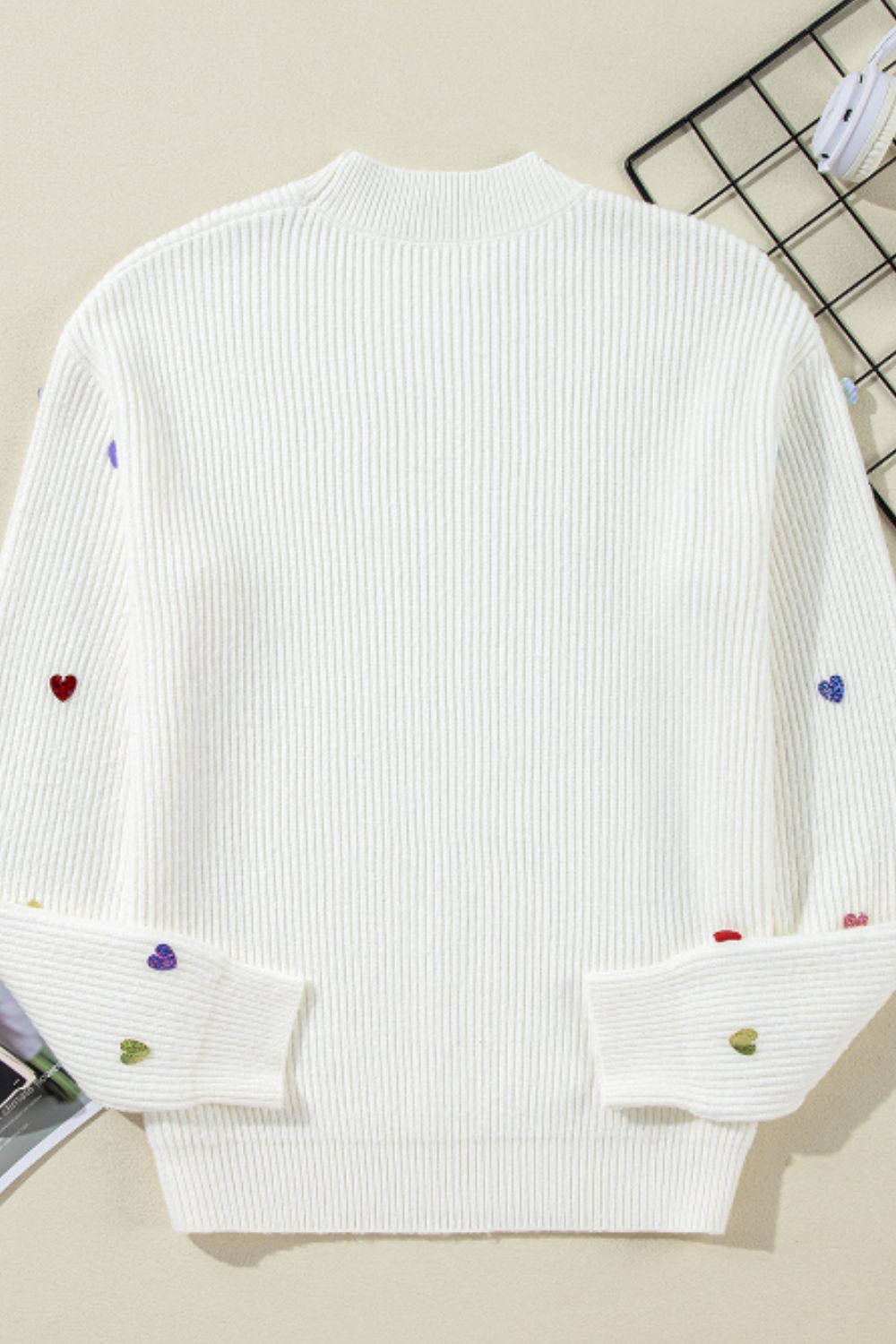 The Chelsea Heart Sequin Sweater