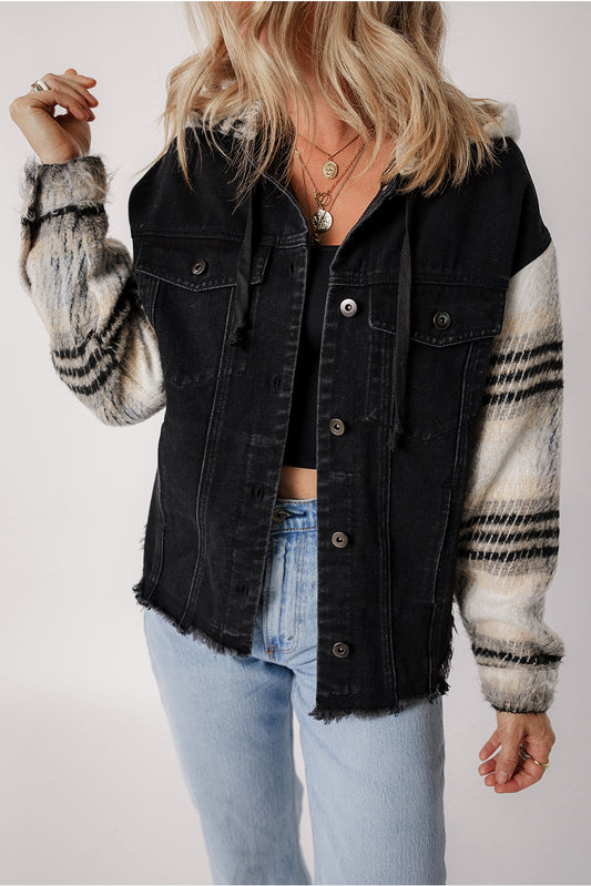 The Aria Hooded Denim Jacket