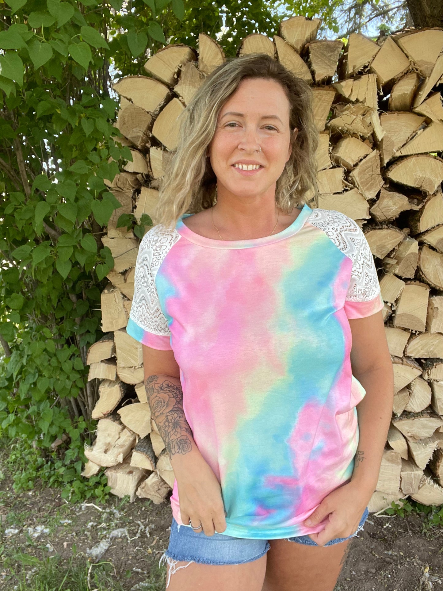 Tie-Dye Lace Tee VIP