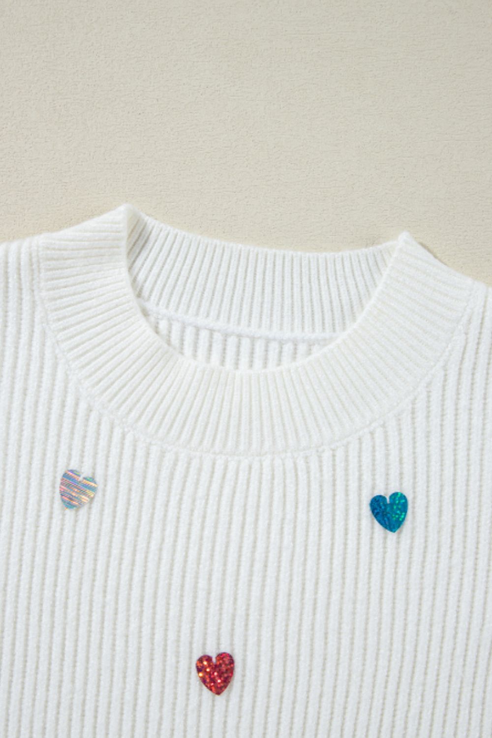 The Chelsea Heart Sequin Sweater