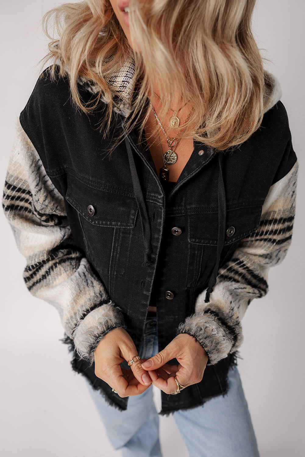 The Aria Hooded Denim Jacket