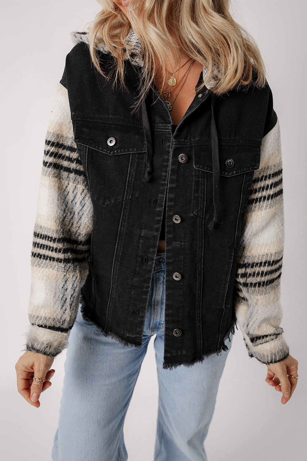 The Aria Hooded Denim Jacket