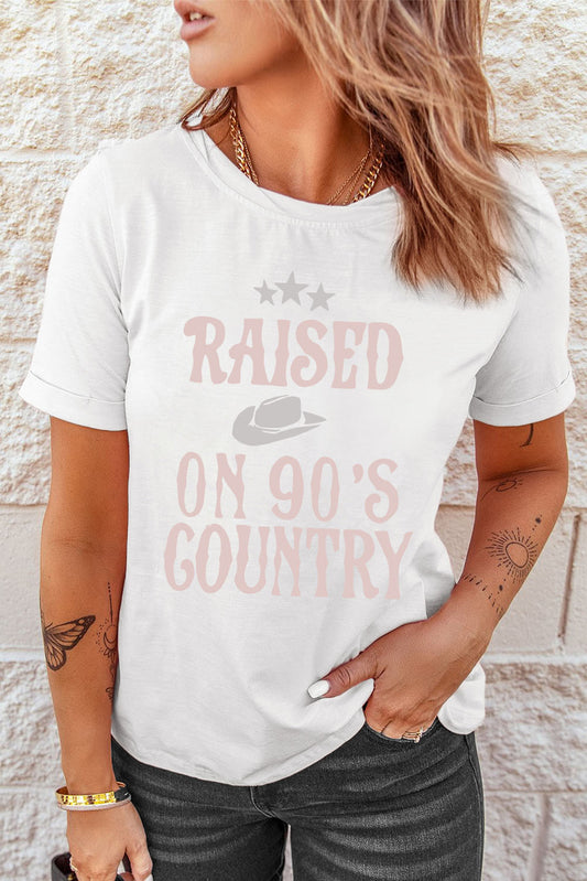 90s Country Graphic Cuffed Tee SM-2XL