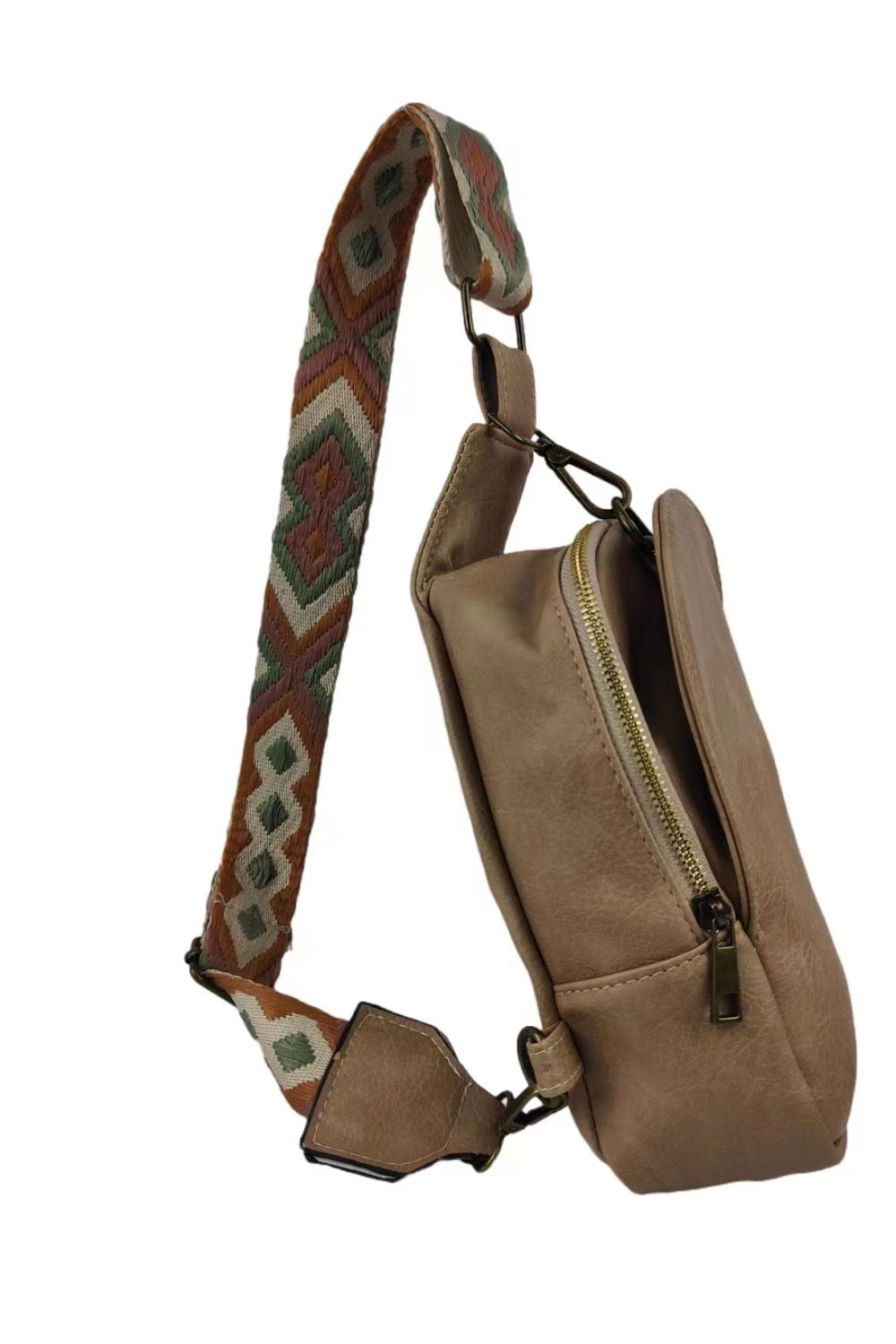 Adjustable Strap Leather Sling Bag